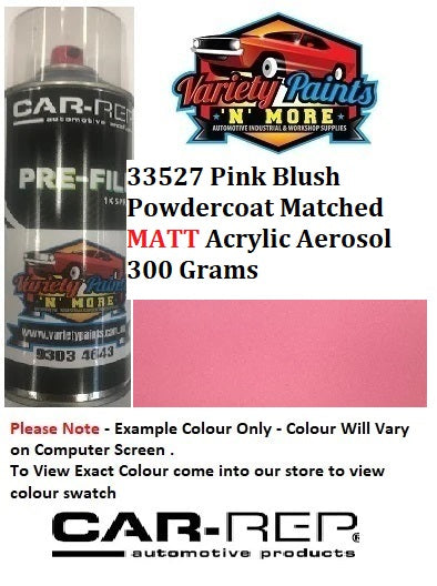 33527 Pink Blush Powdercoat Matched MATT Acrylic Aerosol 300 Grams