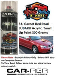 33J Garnet Red Pearl SUBARU Acrylic  Touch Up Paint 300 Grams