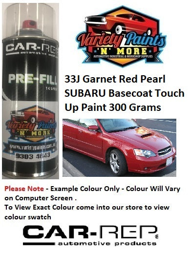 33J Garnet Red Pearl SUBARU Basecoat Touch Up Paint 300 Grams