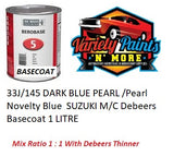 33J/145 DARK BLUE PEARL /Pearl Novelty Blue  SUZUKI M/C Debeers Basecoat 1 LITRE