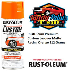 RustOleum Premium Custom Lacquer Matte Racing Orange 312 Gram
