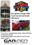 341 Ignition Orange GMH Touch Up Aerosol Acrylic 300 Grams