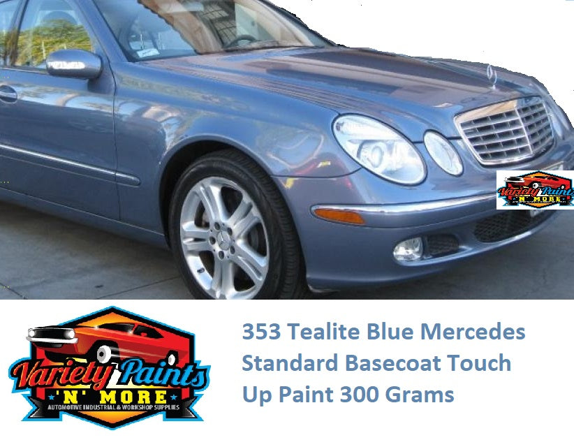 353 Tealite Blue Mercedes Standard Basecoat Touch Up Paint 300 Grams