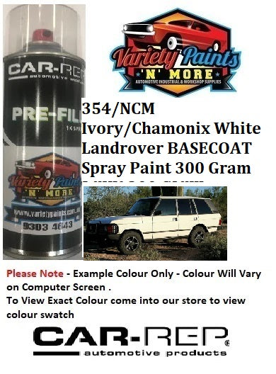 354/NCM Ivory/Chamonix White Landrover Acrylic Spray Paint 300 Gram