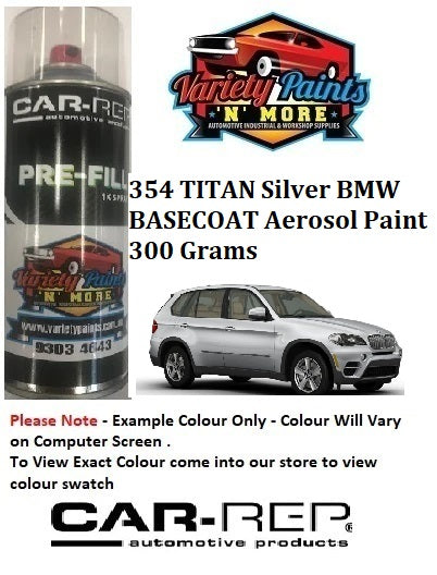 354 TITAN Silver BMW Basecoat Aerosol Paint 300 Grams 2IS 33A