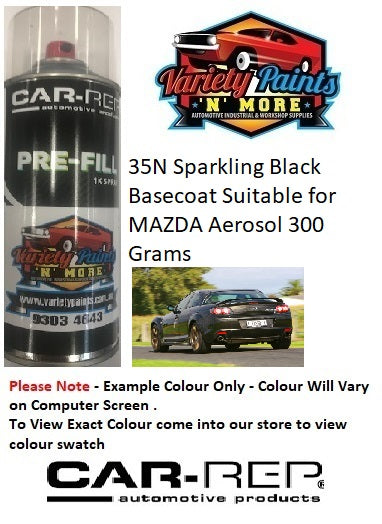 35N Sparkling Black Basecoat Suitable for MAZDA Aerosol 300 Grams