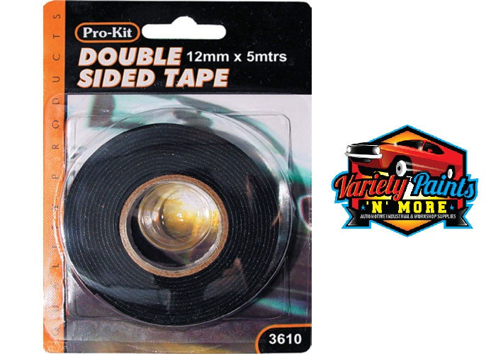 Prokit Double Sided  Tape 5 Metres 12mm x 1mm 3610