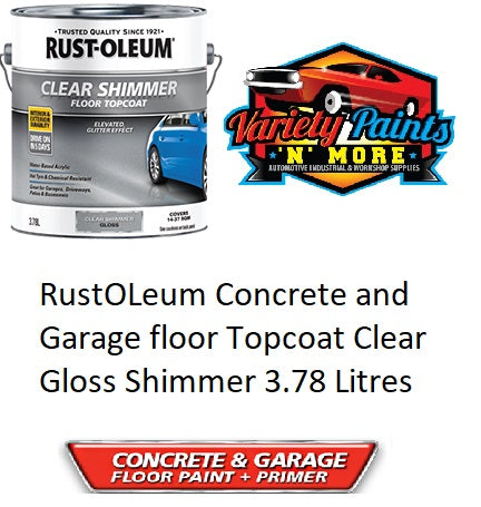 Rustoleum Concrete and Garage Gloss SHIMMER Floor Paint 3.78 Litres