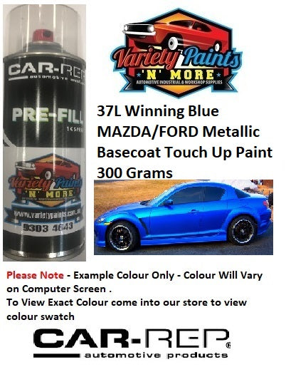 37L Winning Blue MAZDA/FORD Metallic Basecoat Touch Up Paint 300 Grams