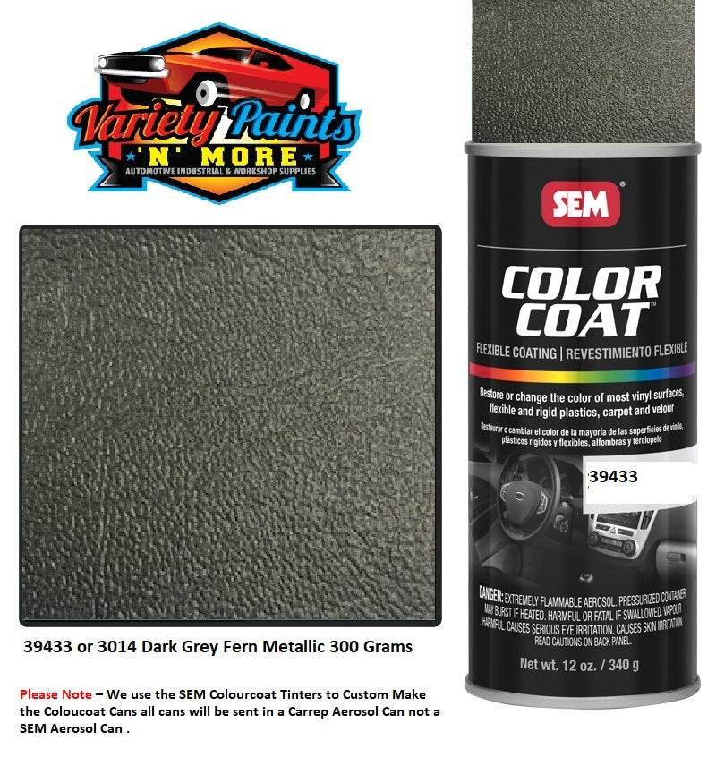 39433 Dark Grey Fern Metallic SEM Colourcoat Vinyl Aerosol 300 Grams