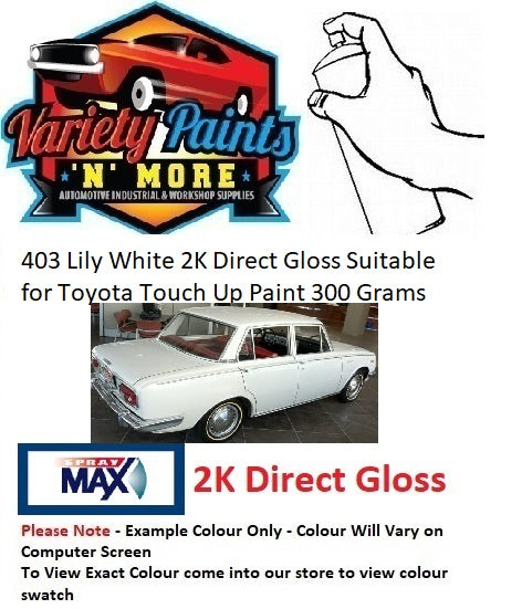 403 Lily White 2K Direct Gloss Suitable for Toyota Touch Up Paint 300 Grams