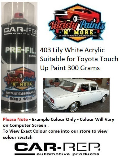 403 Lily White Acrylic Suitable for Toyota Touch Up Paint 300 Grams