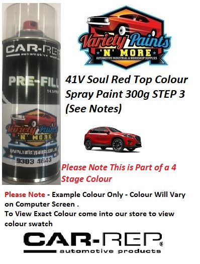 41V Soul Red Top Colour Touch Up Paint 300g STEP 3 (See Notes)