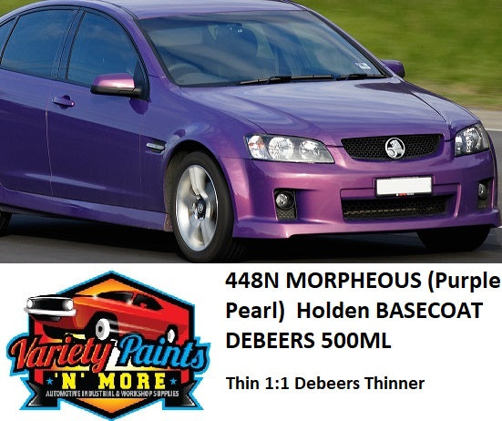 448N MORPHEOUS (Purple Pearl)  Holden BASECOAT DEBEERS 500ML