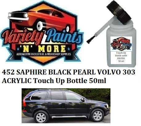 452 SAPHIRE BLACK PEARL VOLVO 303 ACRYLIC Touch Up Bottle 50ml