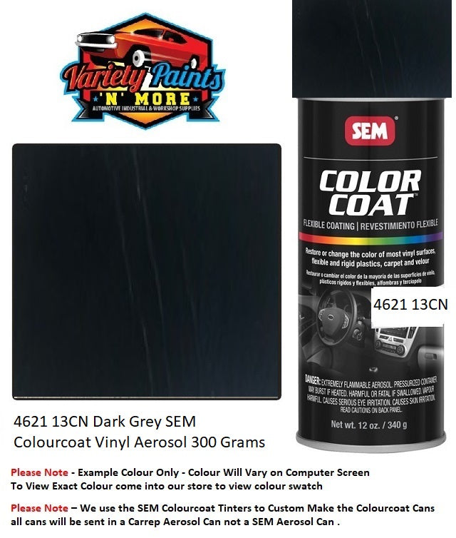 4621 13CN Dark Grey SEM Colourcoat Vinyl Aerosol 300 Grams