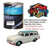 4675 Atherton Ivory Holden 1961-1962 Valspar Acrylic Paint Mix 303 1 Litre