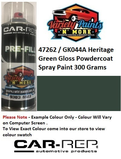 47262 / GK044A Heritage Green Gloss Powdercoat Spray Paint 300 Grams