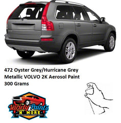 472 Oyster Grey/Hurricane Grey Metallic VOLVO 2K Aerosol Paint 300 Grams