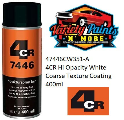 4CR 7446 Texture STRUCTURE SPRAY - COARSE HI-OP White  400 Gram Spray