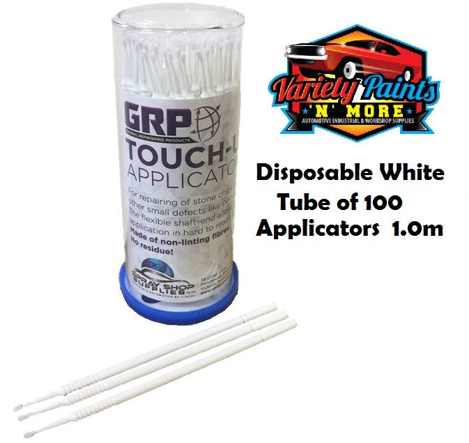 Disposable White Tube of 100 Microbrush Applicators 1.0m T-50