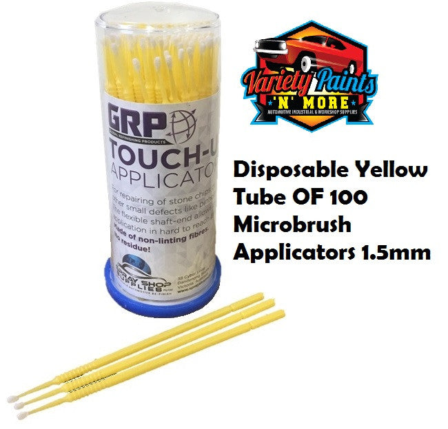Disposable Yellow Tube OF 100 Microbrush Applicators 1.5mm T-30