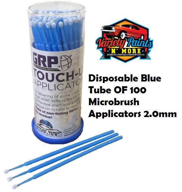 Disposable Blue Tube OF 100 Microbrush Applicators 2.0mm T-20