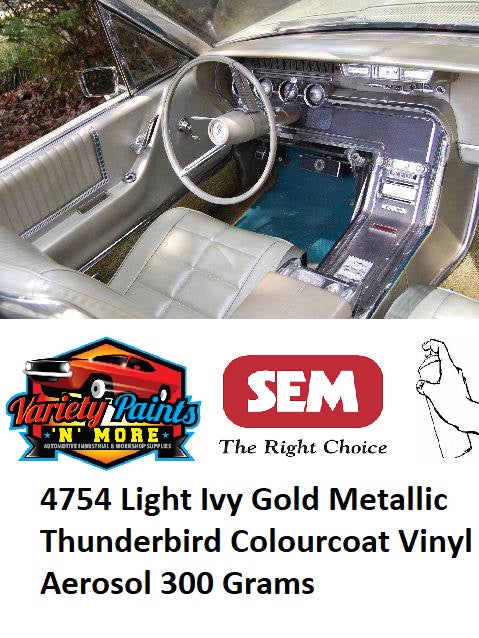 4754 Light Ivy Gold Metallic Thunderbird Colourcoat Vinyl Aerosol 300 Grams