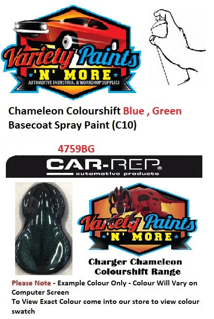 Charger Chameleon C10 Colourshift Blue-Green- Pearl Basecoat Spray Paint (4759BG)