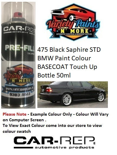 475 Black Saphire STD BMW Paint Colour BASECOAT Aerosol Paint 300 Grams