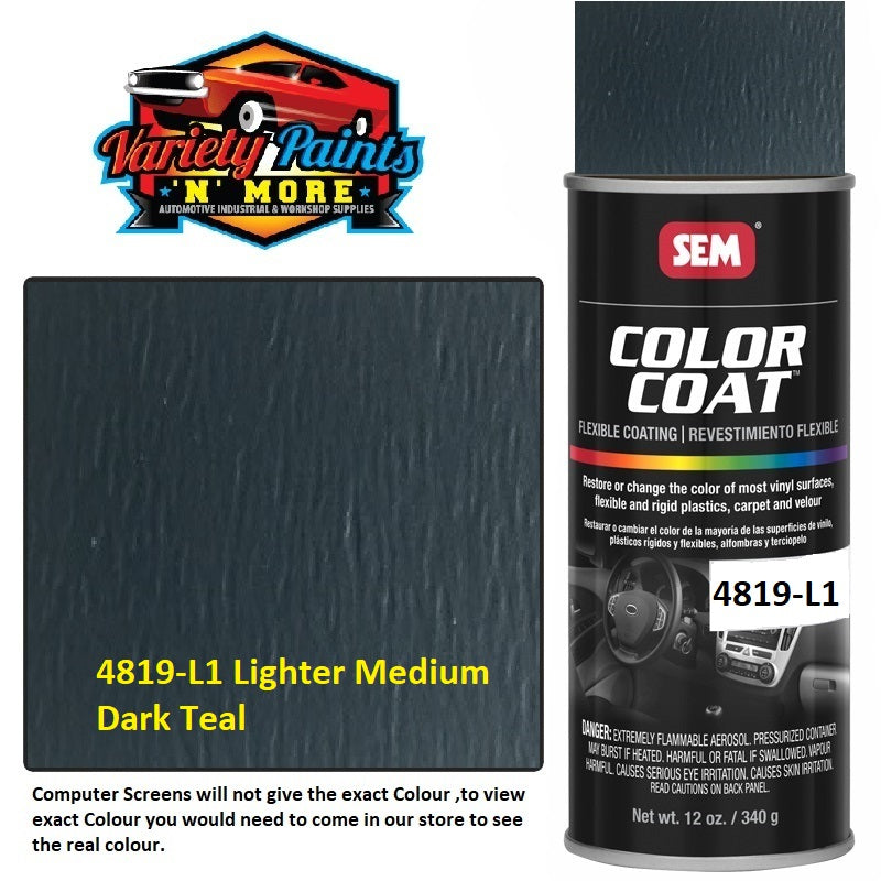 4819-L1 Medium Dark Teal Lighter SEM Colourcoat Vinyl Aerosol 300 Grams
