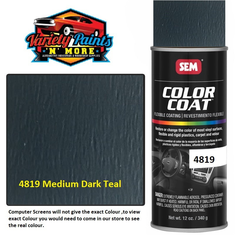 4819 Medium Dark Teal SEM Colourcoat Vinyl Aerosol 300 Grams