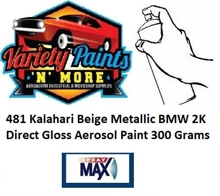 481 Kalahari Beige Metallic BMW 2K Direct Gloss Aerosol Paint 300 Grams