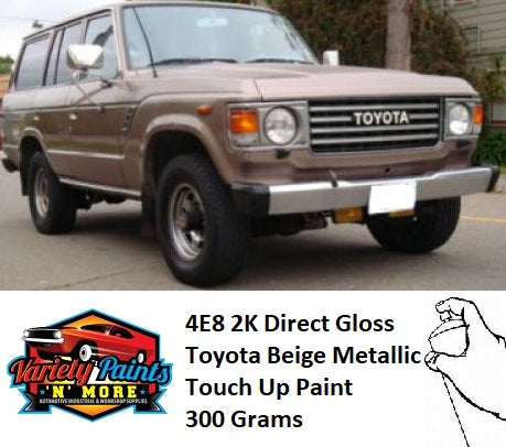 4E8 2K Direct Gloss Suitable for Toyota Beige Metallic Touch Up Paint 300 Grams