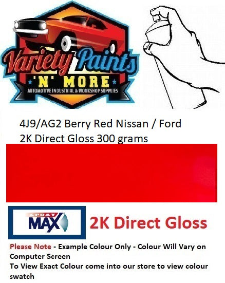 AG2 / 4J9 Red Berry Nissan 2K Direct Gloss Aerosol Paint 300 Grams