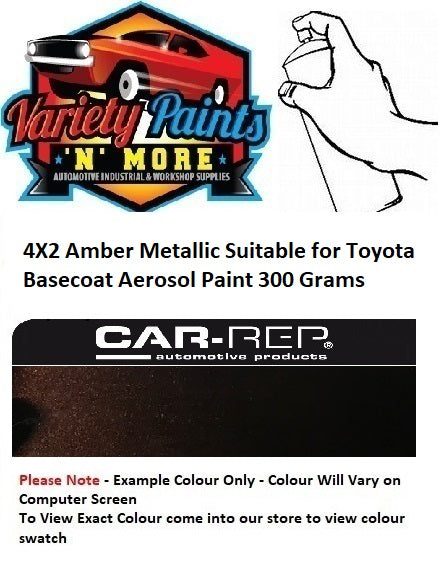 4X2 Amber Metallic Suitable for Toyota Basecoat Aerosol Paint 300 Grams