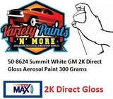 GAZ/50-8624 Summit White GM 2K Direct Gloss Aerosol Paint 300 Grams 1IS 14A