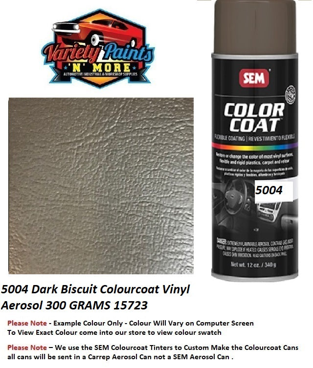 5004 Dark Biscuit Colourcoat Vinyl Aerosol 300 GRAMS 15723