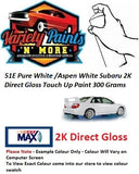 51E Pure White /Aspen White Subaru 2K Direct Gloss Touch Up Paint 300 Grams
