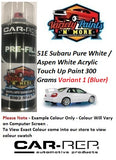 51E Subaru Pure White / Aspen White Acrylic Touch Up Paint 300 Grams Variant 1 (Bluer)