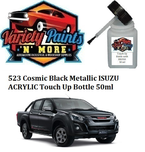 523 Cosmic Black Metallic ISUZU ACRYLIC Touch Up Bottle 50ml