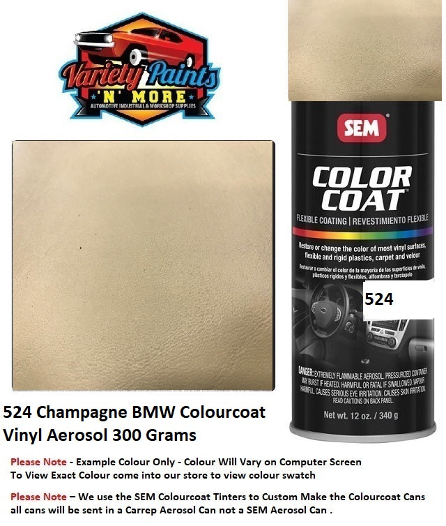 524 Champagne BMW Colourcoat Vinyl Aerosol 300 Grams 