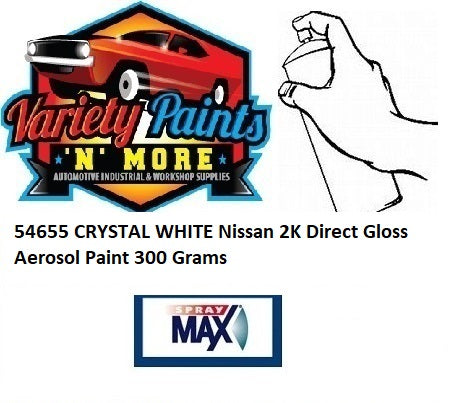 54655 CRYSTAL WHITE Nissan 2K Direct Gloss Aerosol Paint 300 Grams