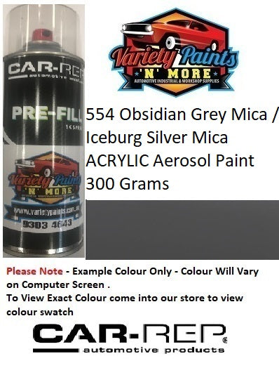 554 Obsidian Grey Mica / Iceburg Silver Mica ISUZU ACRYLIC Aerosol Paint 300 Grams