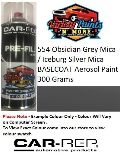 554 Obsidian Grey Mica / Iceburg Silver Mica ISUZU BASECOAT Aerosol Paint 300 Grams