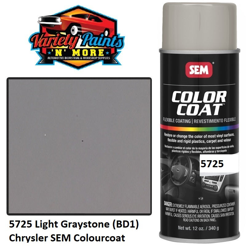 5725 Light Graystone (BD1) Chrysler SEM Colourcoat Vinyl Aerosol 300 Grams