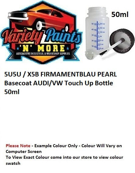 5U5U / X5B FIRMAMENTBLAU PEARL Basecoat AUDI/VW Touch Up Bottle 50ml