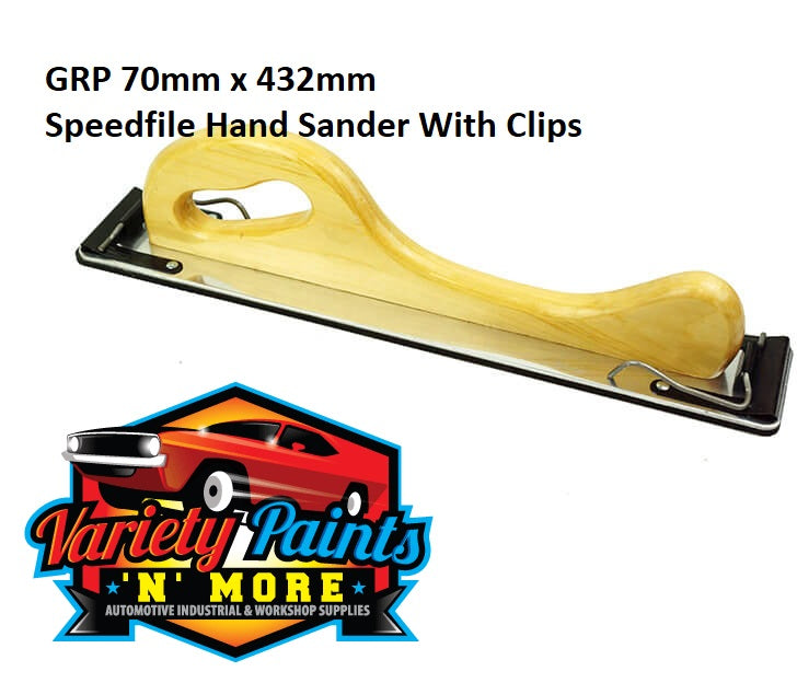 GRP 70mm x 432mm Speedfile Hand Sander With Clips 60016