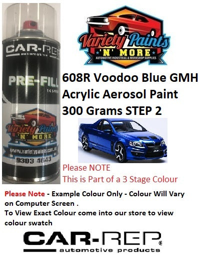 608R Voodoo Blue GMH Acrylic Aerosol Paint 300 Grams STEP 2