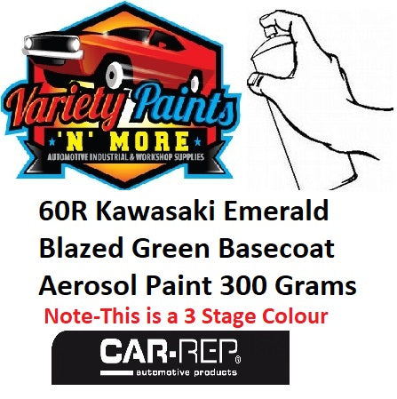 60R Kawasaki Emerald Blazed Green Basecoat Aerosol Paint 300 Grams **SEE NOTES
